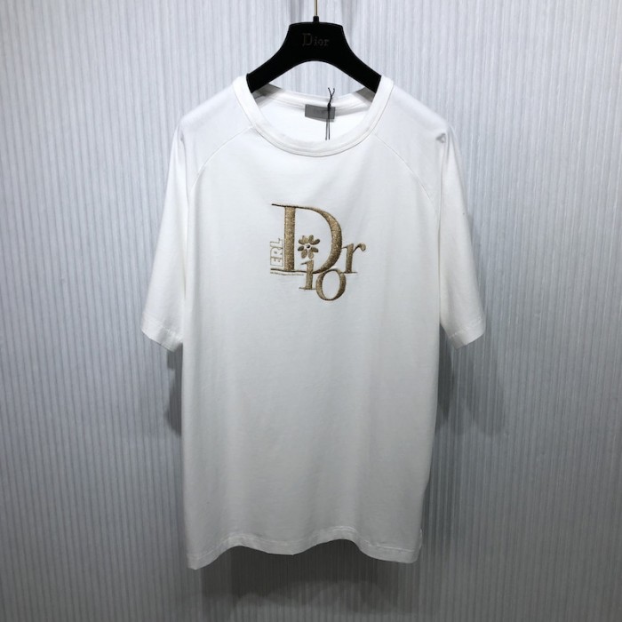 relaxed-fit D*or by erl t-shirt white slub cotton jersey