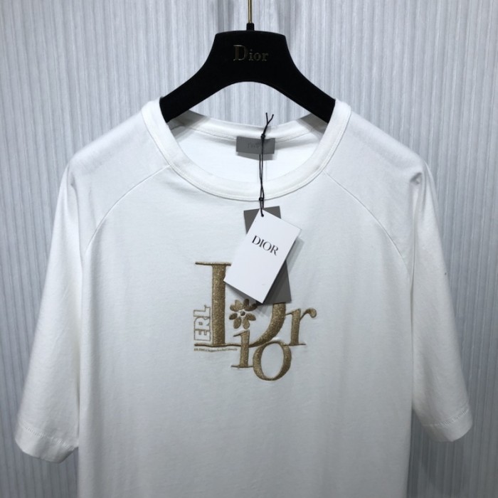 relaxed-fit D*or by erl t-shirt white slub cotton jersey