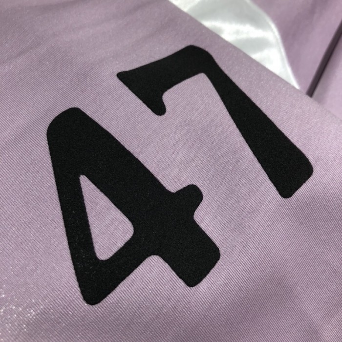 D*or by erl zipped track jacket white and mauve satin-finish technical jersey