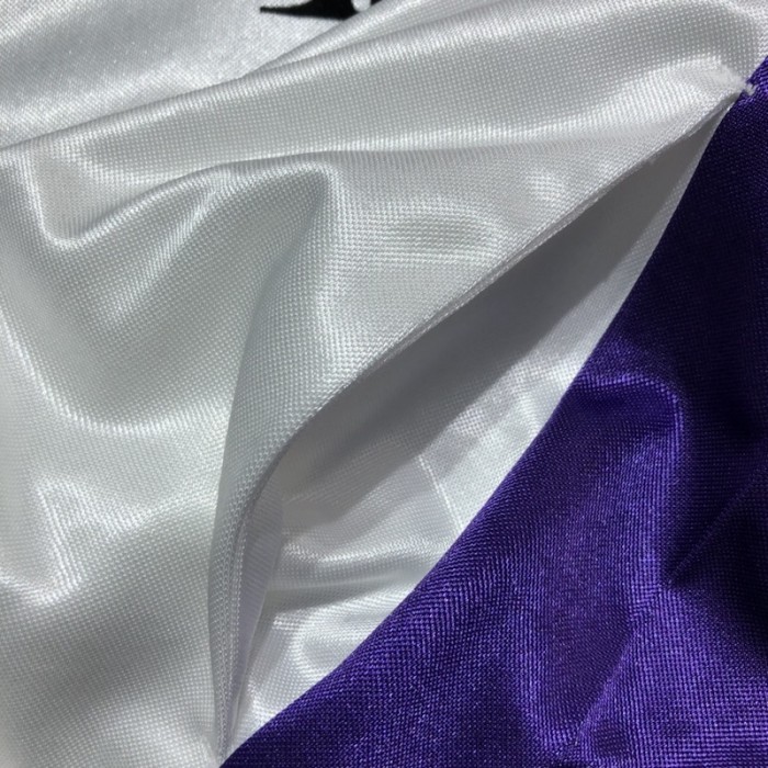 D*or by erl zipped track jacket white and mauve satin-finish technical jersey