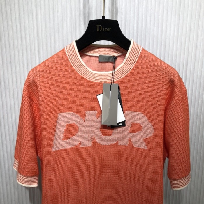 D*or coral cotton-blend tramato knit