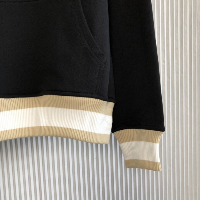 D*or oversized hooded sweatshirt black organic cotton fleece