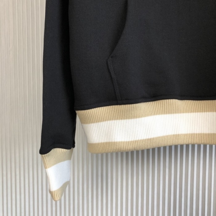 D*or oversized hooded sweatshirt black organic cotton fleece