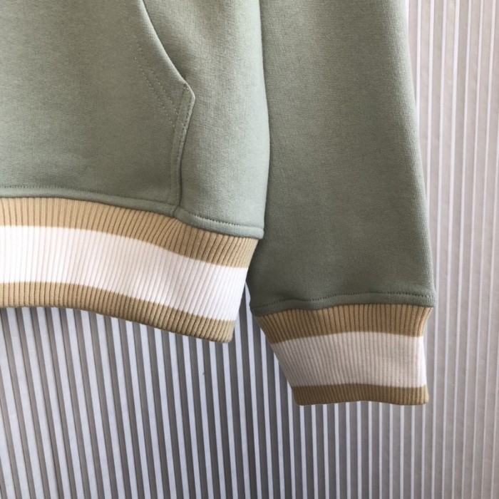 D*or oversized hooded sweatshirt light green organic cotton fleece