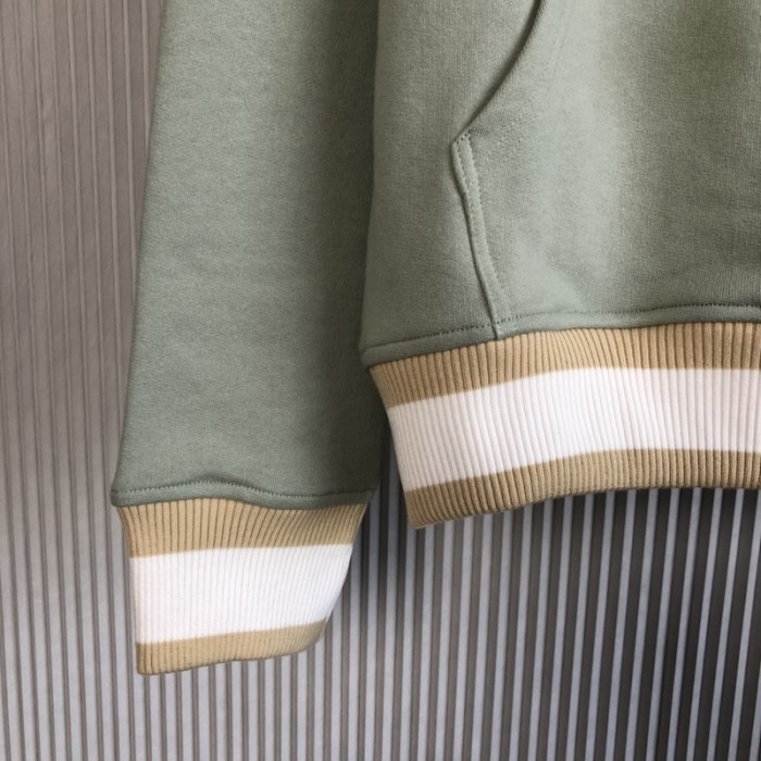 D*or oversized hooded sweatshirt light green organic cotton fleece