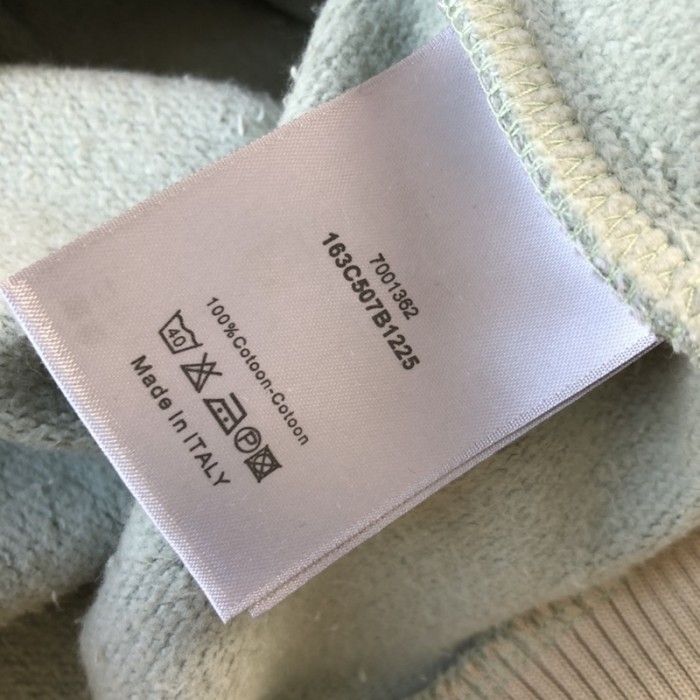 D*or oversized hooded sweatshirt light green organic cotton fleece