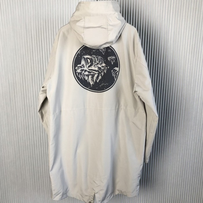 D*or hooded parka gray technical cotton ottoman