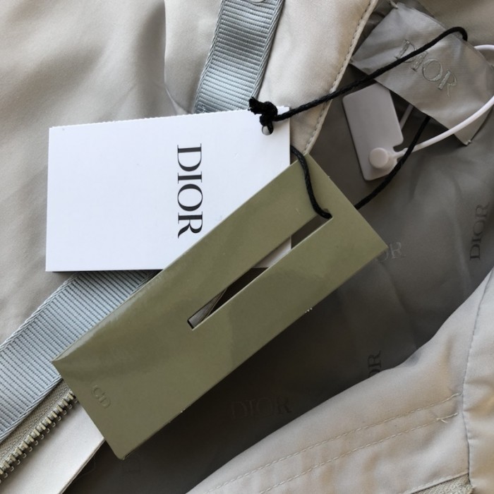 D*or hooded parka gray technical cotton ottoman