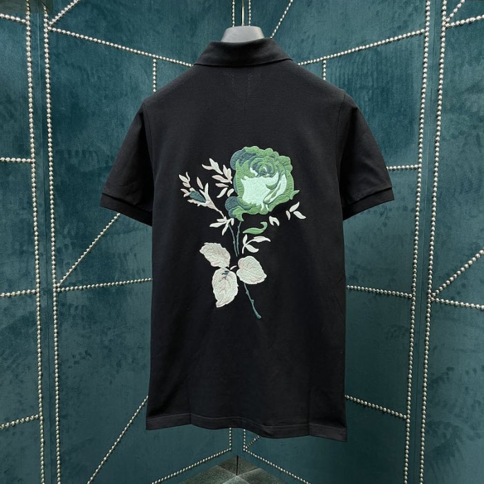 D*or jardin polo shirt black cotton