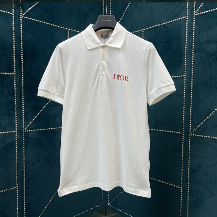 D*or jardin polo shirt white cotton