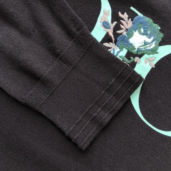 D*or jardin sweater black silk and cotton jersey stitch knit