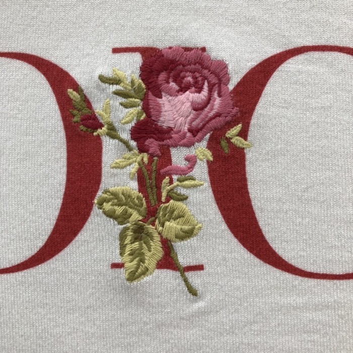 D*or jardin sweater white silk and cotton jersey stitch knit