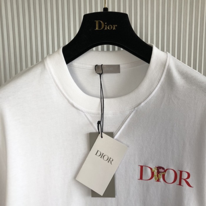 D*or jardin t-shirt white cotton jersey