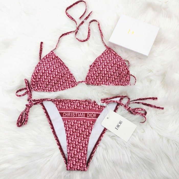 D*or oblique bikini swimsuit red