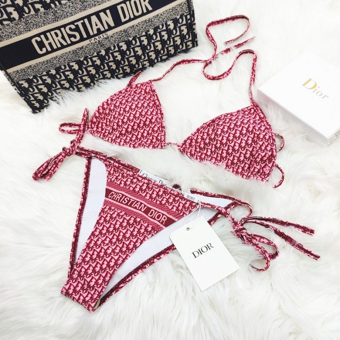 D*or oblique bikini swimsuit red