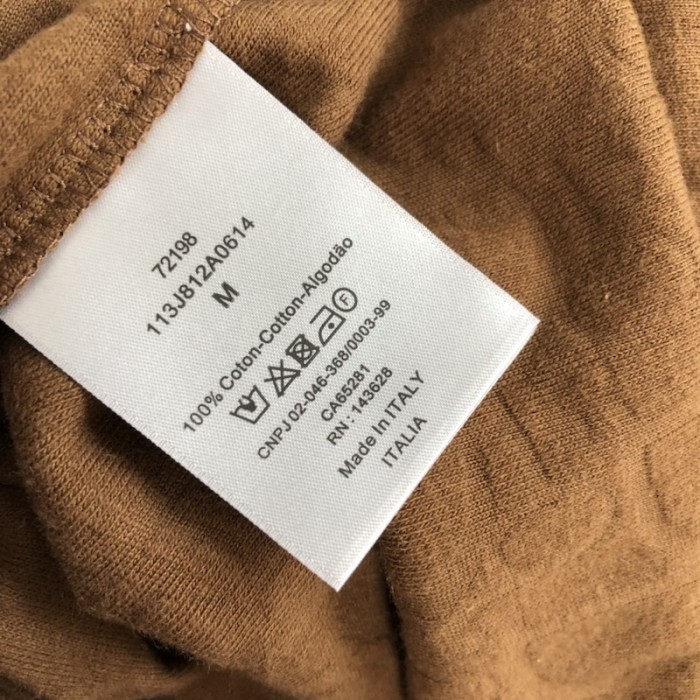 oversized D*or oblique polo shirt brown terry cotton jacquard