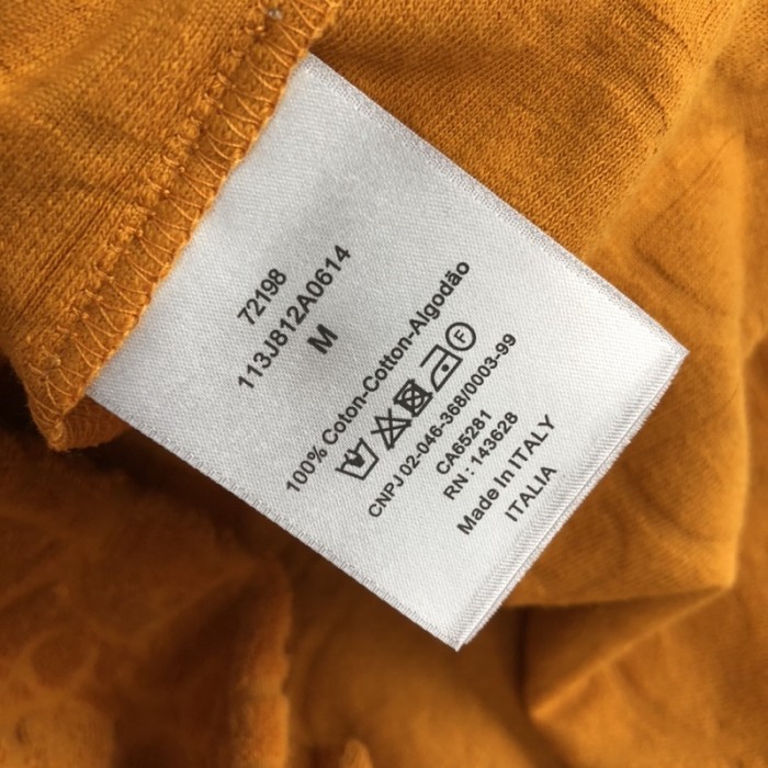 oversized D*or oblique polo shirt orange terry cotton jacquard