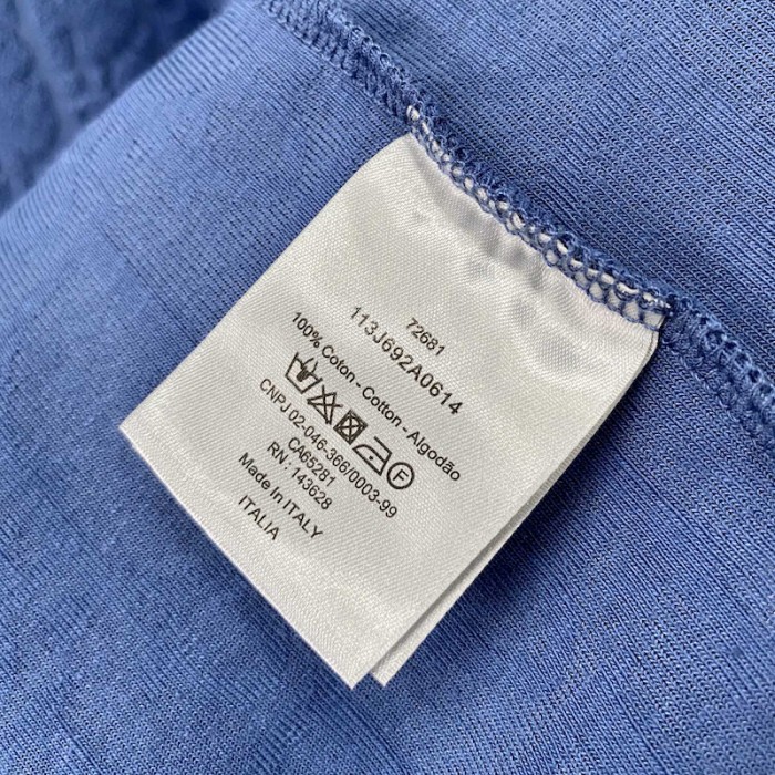 D*or oblique t-shirt blue terry cotton jacquard