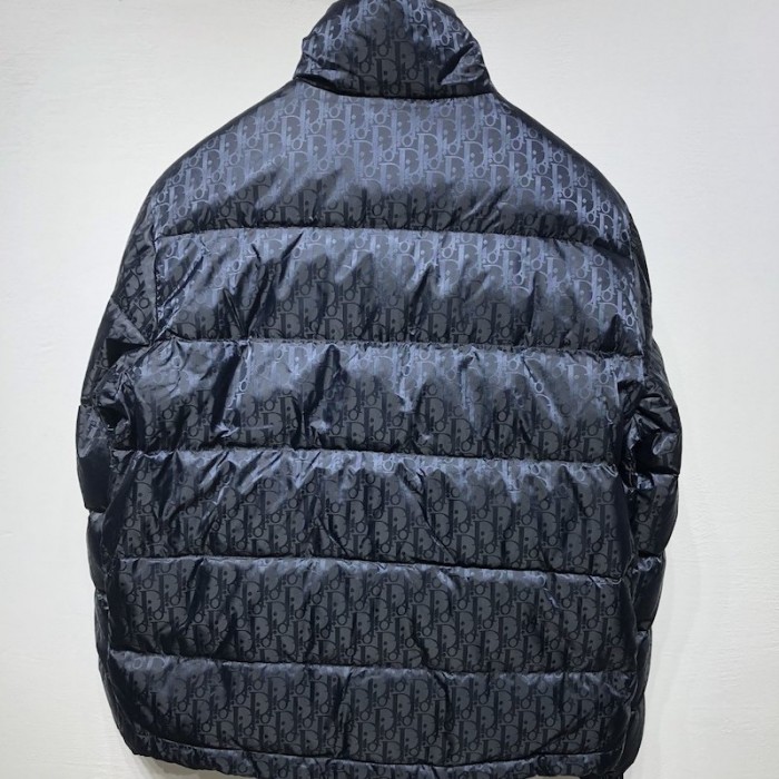 D*or oblique down jacket black jacquard