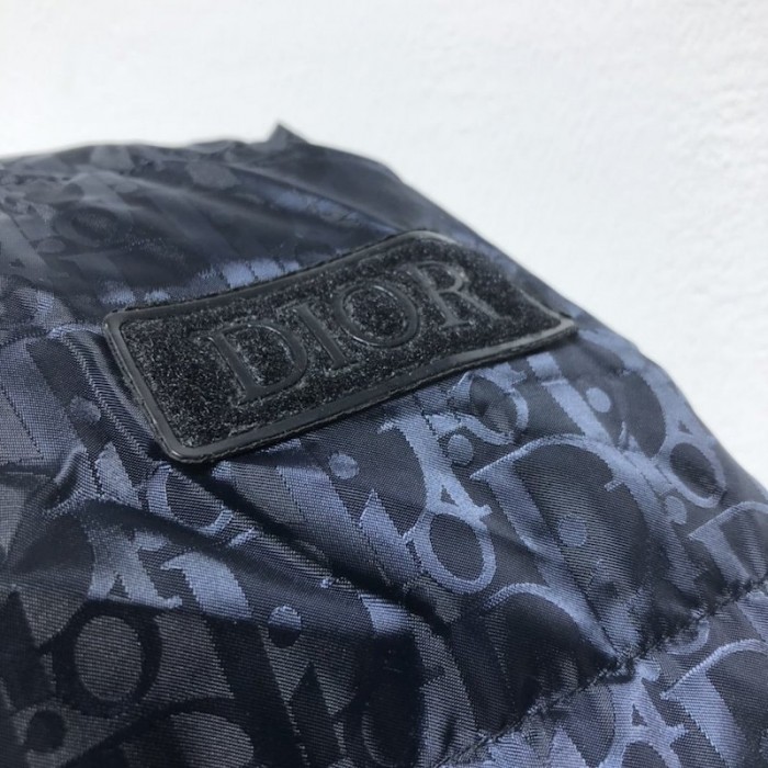 D*or oblique down jacket black jacquard