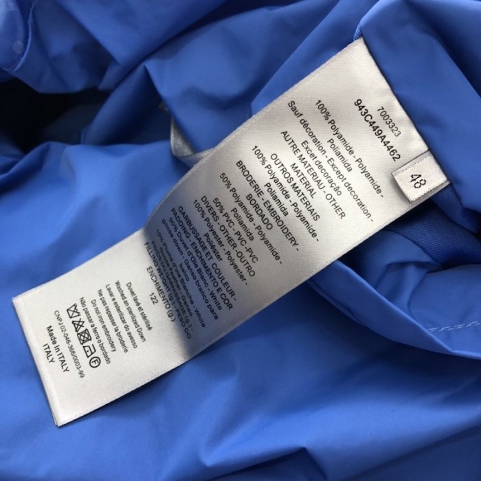 D*or oblique down jacket blue jacquard