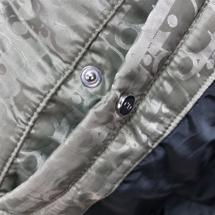 D*or oblique down jacket khaki jacquard