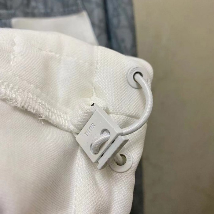D*or oblique hooded anorak grey and white