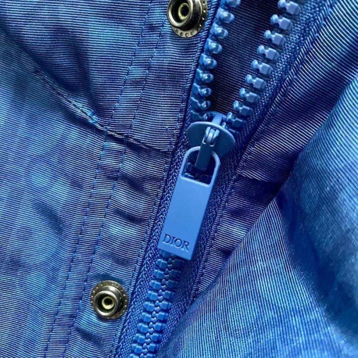 D*or oblique hooded anorak navy blue