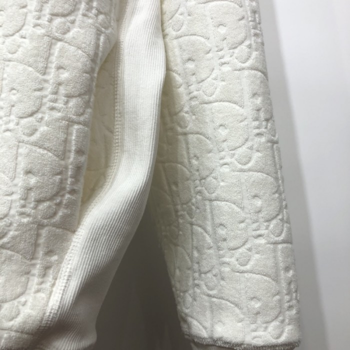 oversized hooded sweatshirt with D*or oblique motif white