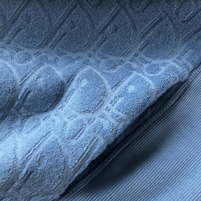 D*or oblique relaxed-fit hooded sweatshirt blue terry cotton jacquard