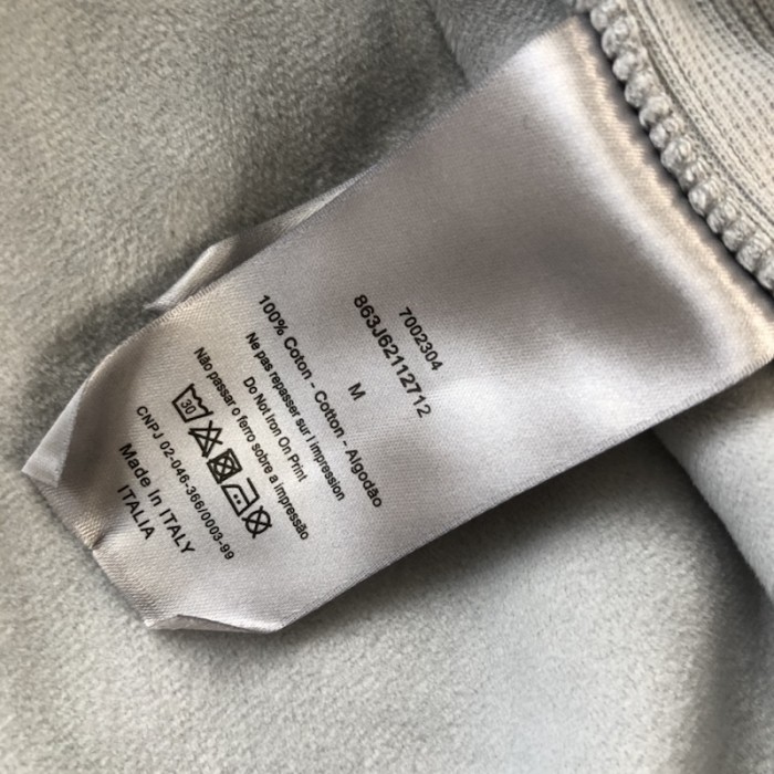 D*or oblique relaxed-fit hooded sweatshirt gray terry cotton jacquard
