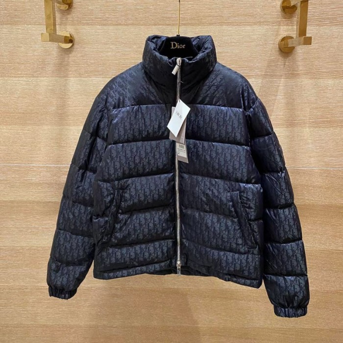 D*or oblique down jacket black jacquard 2021