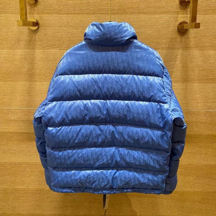 D*or oblique down jacket blue jacquard 2023
