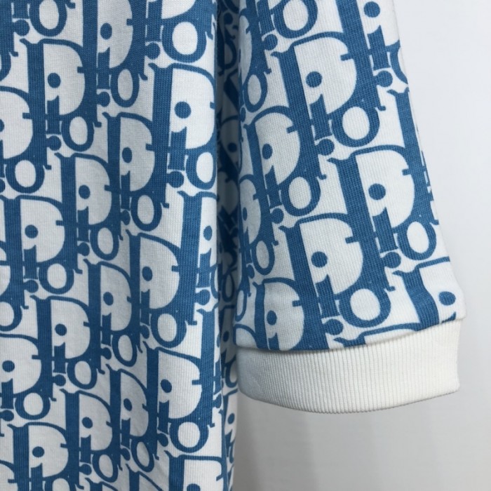 D*or oversize D*or oblique cotton t shirt blue