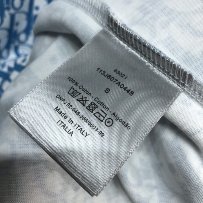 D*or oversize D*or oblique cotton t shirt blue