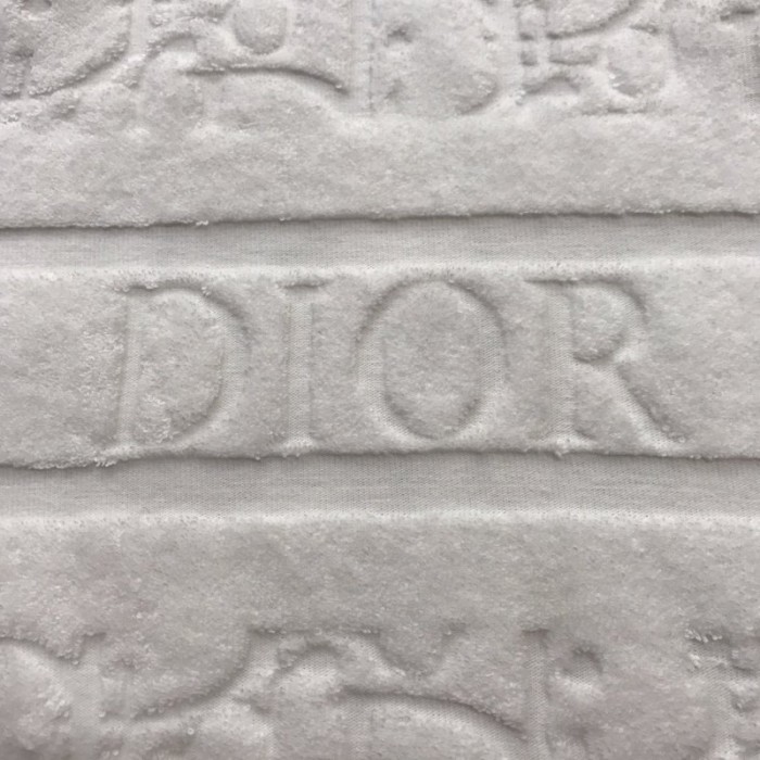 D*or oblique jacquard cotton terry hoodie white