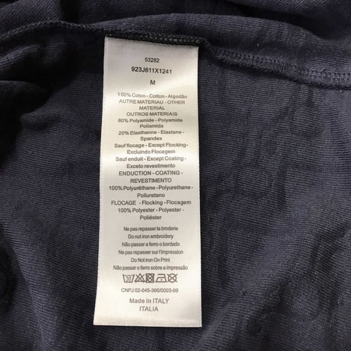 D*or oblique jacquard cotton terry t shirt navy