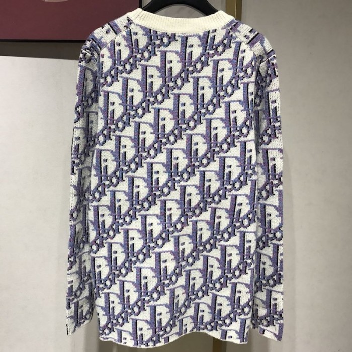 D*or sweater with D*or oblique motif multicolor wool blue