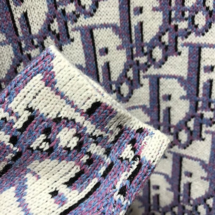 D*or sweater with D*or oblique motif multicolor wool blue
