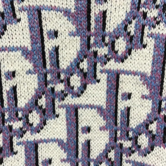 D*or sweater with D*or oblique motif multicolor wool blue