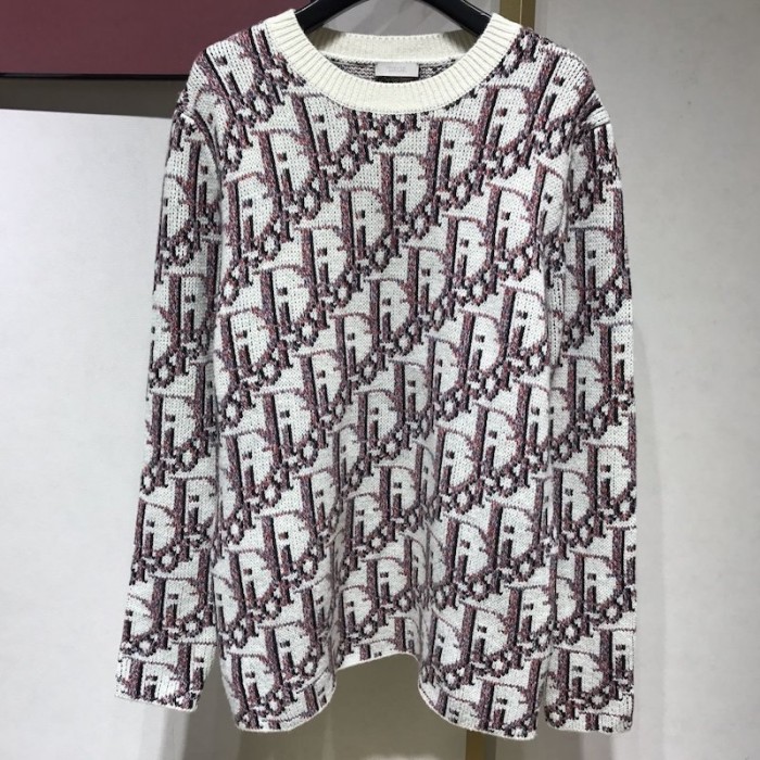 D*or sweater with D*or oblique motif multicolor wool brown