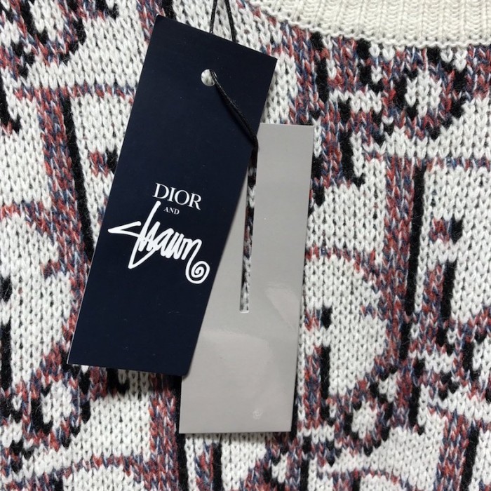 D*or sweater with D*or oblique motif multicolor wool brown