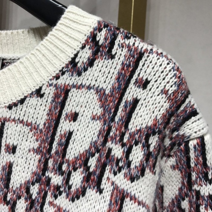 D*or sweater with D*or oblique motif multicolor wool brown