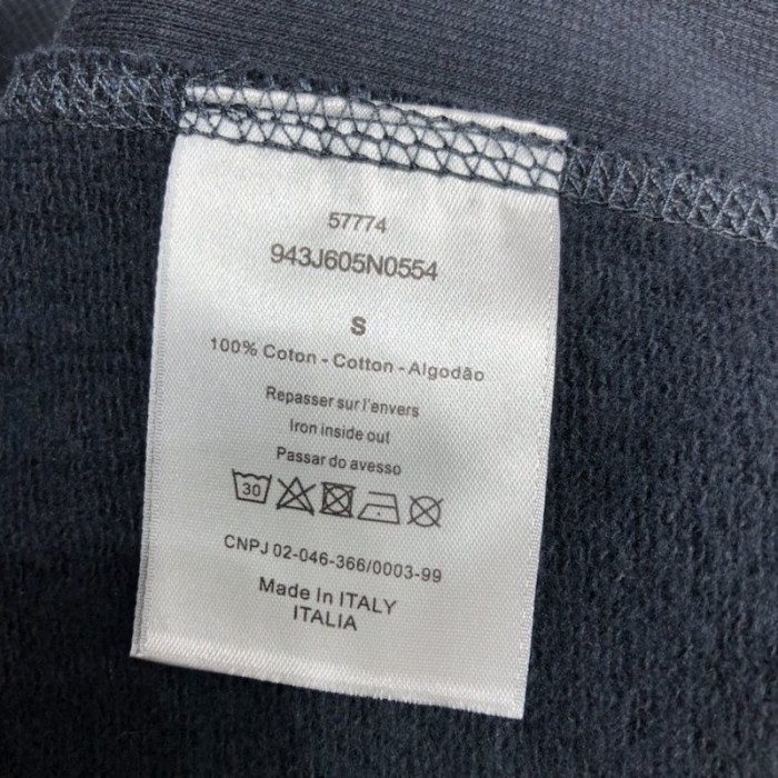 D*or oversized hooded sweatshirt with D*or oblique motif navy blue