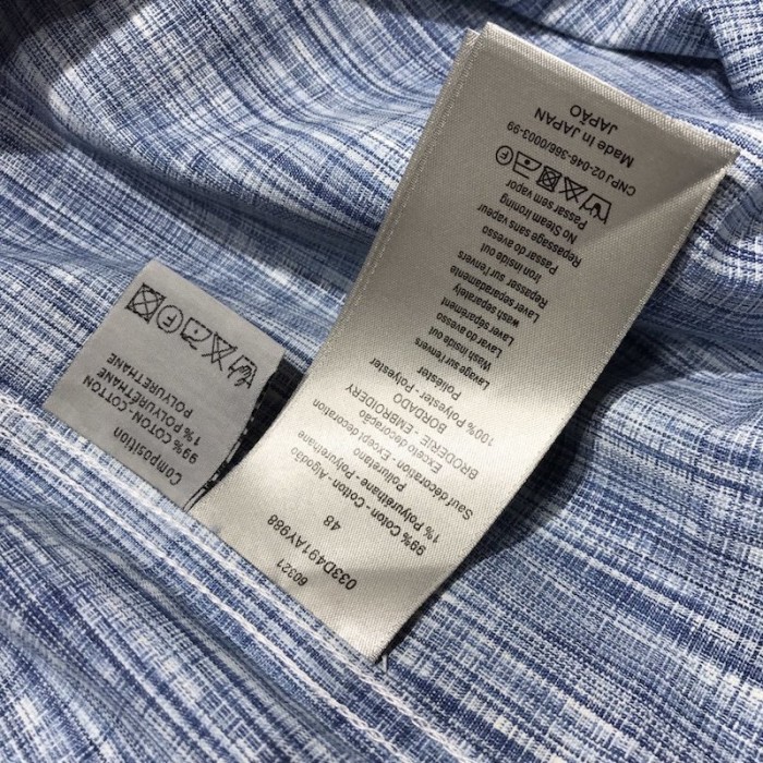 D*or oblique overshirt blue denim