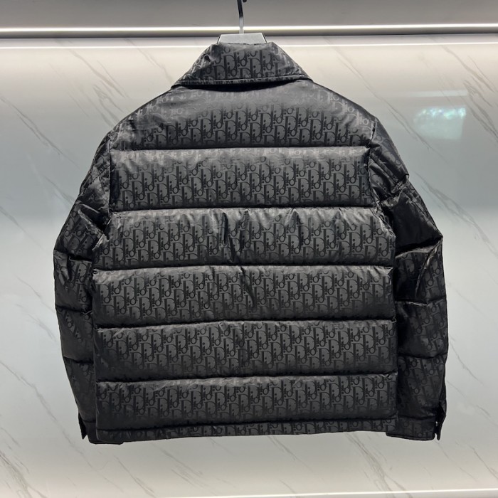 D*or oblique quilted jacket black technical jacquard