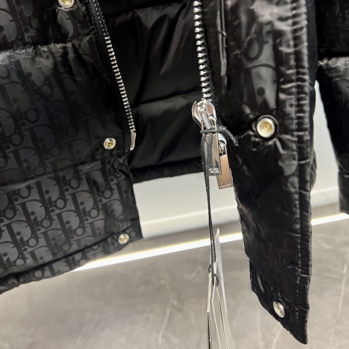 D*or oblique quilted jacket black technical jacquard