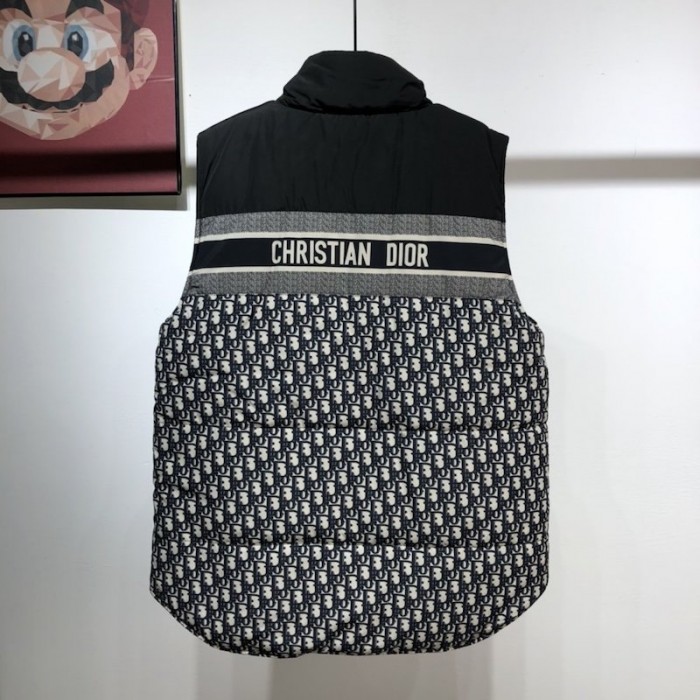 D*or oblique sleeveless down reversible vest