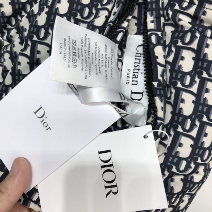 D*or oblique sleeveless down reversible vest