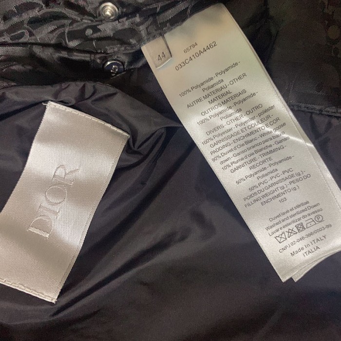 D*or oblique sleeveless down jacket vest black